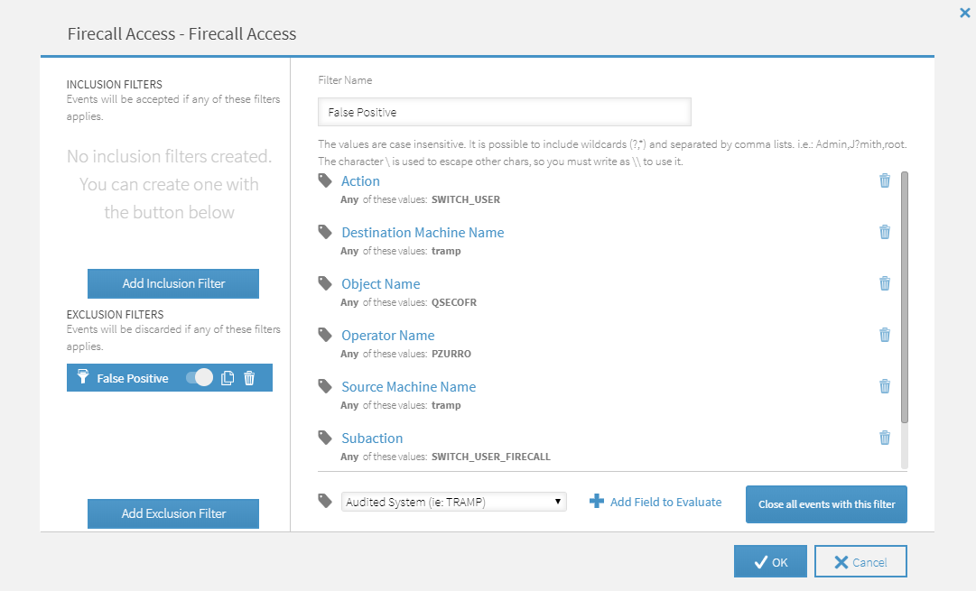 False Positives (Exclusion Filters)